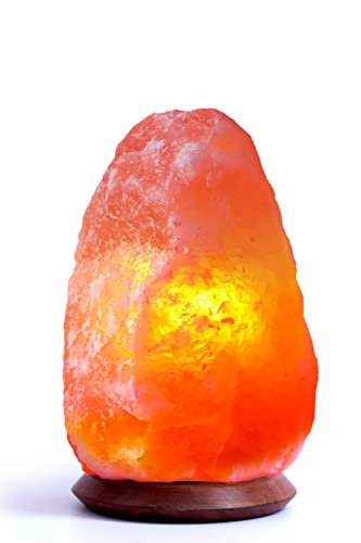 AGT Salzwelten Rosa KristallSalzlampe Salzleuchte Naturform 2-29 Kg inklusive Salzlampenfassung E14+ 2x Birne (10-12 Kg)