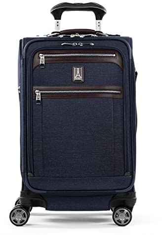 Travelpro Platinum Elite Softside Expandable Luggage, 8 Wheel Spinner Suitcase, TSA Lock, Men and Women, True Navy, Carry-On 21-Inch, Platinum Elite Softside Expandable Spinner Wheel Luggage