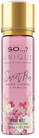 So…? Unique Damen Vegan Sweet Pea Duftendes Körpernebel, bodyspray für damen 150ml