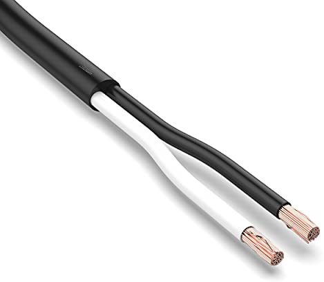AUPROTEC KFZ Kabel 2x1,0 mm² 10m rund FLRYY I Rundkabel Fahrzeugkabel/Fahrzeugleitung Farbcodiert schwarz/weiß 2 poliges Kabel für Anhänger geeignet
