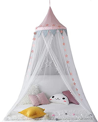 KANKOO Mosquitera De Cama Mosquiteras para Cama Mosquitera Cama Individual Las Chicas Cama Dosel Neto de la Cama con Dosel Toldos de Cama para niños Pink