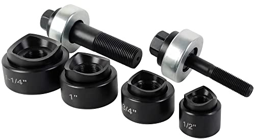 AMZCNC Manual Knockout Punch Driver Die Set 1/2-1-1/4 Inch Kit