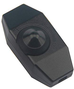 ZaishunNT Inline Dimmer Switch 220-240V Knob Dimmer Switch Lights Switch for Lamps Lights (Black)