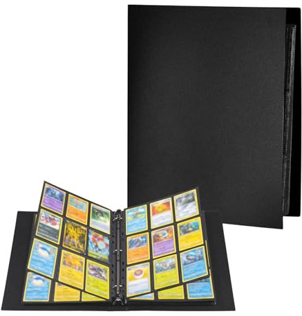 Album per carte da collezione, 630 tasche, trasparente, 35 pagine per 18 tasche per pagina, raccoglitore impermeabile per carte di scambio