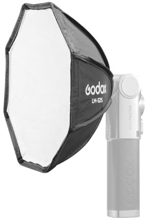 Godox LM-S25 Mini Boîte à Lumière Octogonale pour Flash D'appareil Photo Compatible avec Flash D'appareil Photo Rétro Godox Lux Master