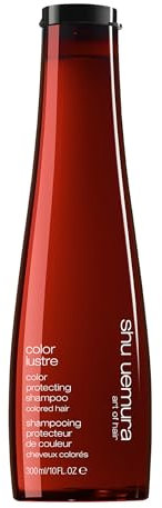 Shu Uemura, Brilliant Glaze Shampoo Color Lustre, Colour-Treated Hair, Enriched with Rose Oil and Goji Berry Extract, to Preserve Shine and Colour, 300 ml
