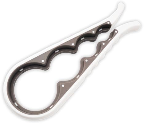 Apribarattoli Universale in Gomma Bianca - Apriscatole Ergonomico Antiscivolo Multifunzione per Cucina, Bar e Ristorante, Ideale per Anziani, Donne, Bambini e Persone con Artrite