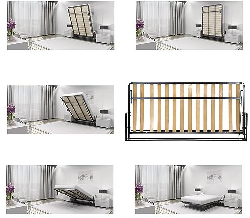 Wallbedking Cama Abatible Horizontal Clásica 76 x 190 cm | De Pared, Plegable, Oculta, De Invitados