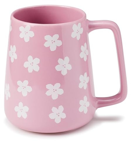 Ceraozmus 24 oz Large Ceramic Coffee Mug with Big Handle, Handmade Kiln Glazed Large Coffee Mug Tea Cup, Novelty Mug，Unique Uneven Surface for Office and Home，Microwave and Dishwasher Safe (Purple)