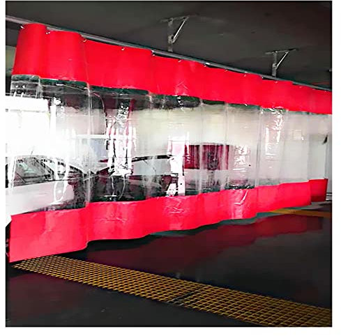 Lona transparente de PVC impermeable de 0,5 mm para lavado de coches, terraza, pabellón, cubierta de toldo al aire libre (2,1 x 2,5 m)