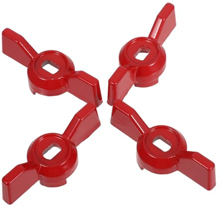 IWOWHERO Maniglia Farfalla per Rubinetti Esterni e Sistemi Domestici 4 Pezzi in Lega di Alluminio, Design di Controllo Migliorato, Facile Installazione per Valvola a Sfera