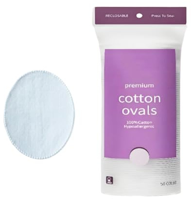 Pad per rimuovere il trucco in fibre di tessuto di alta qualità, senza profumi, tampone di cotone altamente assorbente per tutti i tipi di pelle, 1 confezione, tamponi di cotone per il viso