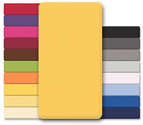 CelinaTex Jersey Spannbettlaken Lucina 200x200-200x220cm mais gelb 100% Baumwolle gekämmt bis 26cm Matratzenhöhe Spannbettbezug, Leintuch, Bettlaken, elastisch, Strech, Oeko-Tex