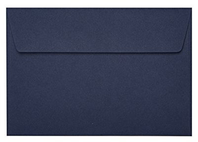 Paper24 je 25 B6 Umschläge Kuverts mit Haftstreifen 125x176 mm Dunkelblau