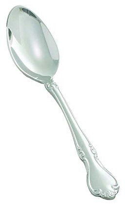 Winco Chantelle Stainless-Steel Small Spoon for Coffee, Tea, Espresso and Desserts, Extra Heavyweight, 4.5 (12 Pack)