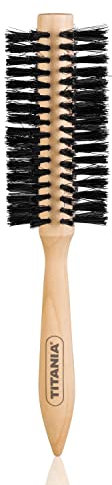 TITANIA Rundbürste aus Holz, Echthaar, 1er Pack (1 x 43 g)