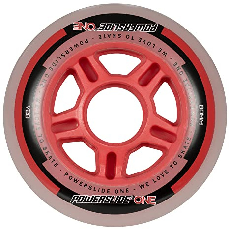 PowerSlide, One, set completo di 4 rotelle per pattini in linea, colore rosso (2018), rot, 80 mm