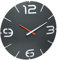 TFA Dostmann Contour Design Funk-Wanduhr, Funkuhr, groß, anthrazit, 60.3536.10, Anthrazit/Weiß, Ø 350 x H 35 mm