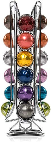 Luchs - Kapselständer für Nespresso Kapseln Kapselhalter Kapselständer, drehbare Halterung für 24 Kapseln zur Aufbewahrung (Vertuo)