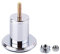 4 Stück Möbelbeine Chrom glänzend 65 mm Höhe rund Ø 38 mm Metallbein silber mit M8 Bolzen inklusive Muttern (4, Höhe 65 mm)