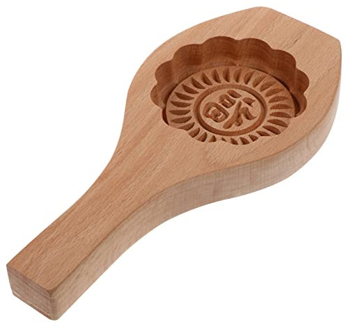 Luxshiny Wooden Moon Cake Mould 8.7X4.1In 3D Carved Pastry Mold for Mini Moon Cakes Household Baking Tool Kitchen Gadget