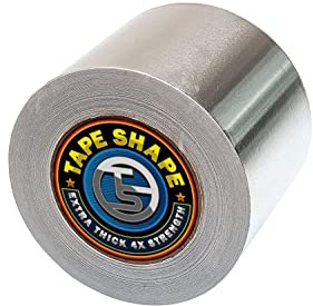 vingardium leviosa VL 1 Roll Aluminium Foil Tape 75mm x 50m Heavy Duty Strong Adhesive Heat Resistant Insulation Tape for Sealing Ducts Car Panel and Pipework (75mm x 50m, 1 Roll)