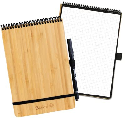 BAMBOOK - digitales notizbuch mit stift-A5-Bambus-Holz Hardcover-Gepunktet - Digital notebook