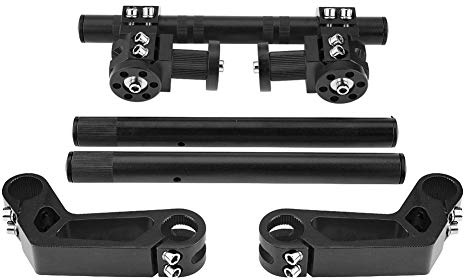 Sunicon Manillar de motocicleta de 7/8 22 mm, de manillar de dirección de motocicleta CNC ajustable para Pit Bike Dirt Bike de 125 cc (Schwarz)