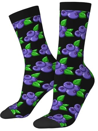 Chaussettes Unisexes Myrtille Sucrée Chaussettes Funky Chaussette Hiver Mode Chaussettes De Bureau 40Cm Pour Fête, Homme, Fête Des Pères