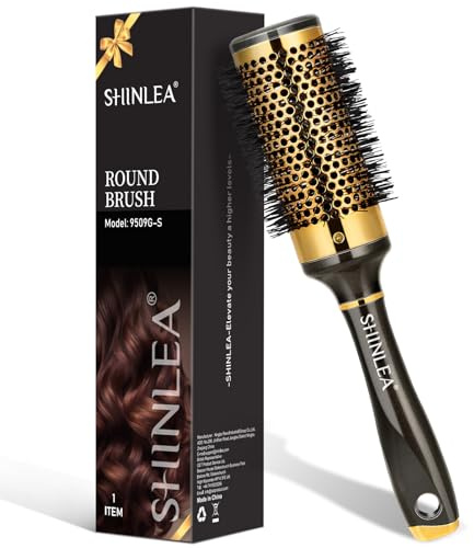 Brosse Cheveux Bouclés - Shinlea Brosse Ronde Brushing Anti-Traction Pour Femme, Démêlant, Coiffant Et Séchant, Ajoutant Du Volume Et De La Brillance Pour Les Cheveux Fins