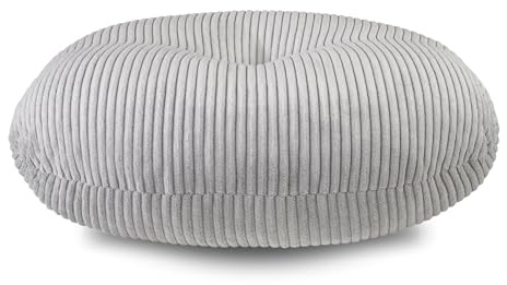 sleepling Bodenkissen grau 105 cm, Cord Meditationskissen Yogakissen Bodensitzkissen, Ökotex, Made in EU, hochwertiger Möbelstoff