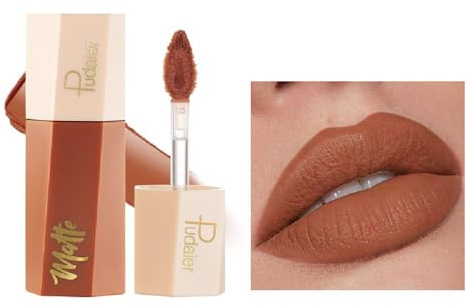 Matte Liquid Red Lipstick for Women, Long Lasting Red Highly Pigmented Creamy Matte Lip Gloss,Rich Colour Formula with Vitamin E & Rose Oil, Waterproof, Vegan (01, Liquid lip gloss)