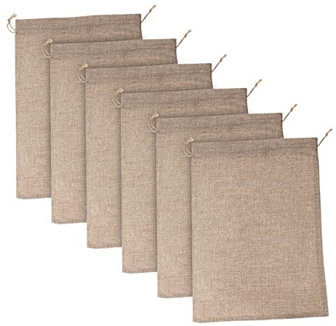 Alipis Comodo Set Di Borse Per Verdure - 6 Sacchetti Con Coulisse Grandi Dimensioni Lavabili Portatili Per Gare Di Frutta E Verdura Con Tasche Con Coulisse