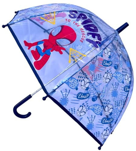 Ombrello Spidey Marvel ombrello a campana accessorio per la pioggia bambini struttura in fibra di vetro apertura manuale