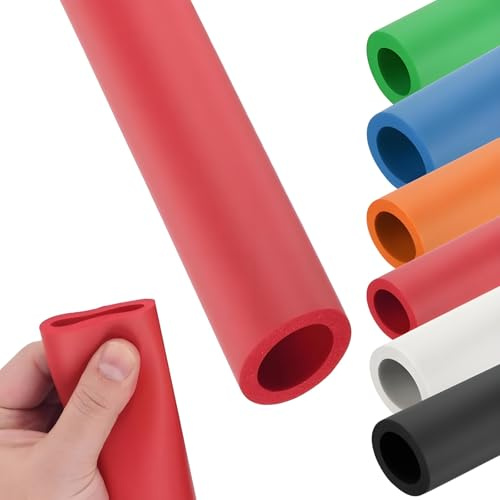 Tubo In Gommapiuma ID 18 22 25 28 32 mm Schiuma Tubi, Gomma Isolamento Tubo Rivestimento, Maniglia Impugnatura Protezione, Tubolare In Schiuma Per Palestra(Rosso,ID 32mm*T 6mm*100cm)