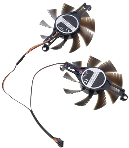 Mekalero Ventilador de refrigeración de tarjeta de video de 4 pines de 80 mm para refrigeradores gráficos RX580 2048, accesorios de radiadores de juegos, accesorios de repuesto de video