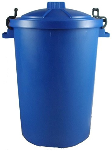 80L/85L - Blue - Litre Plastic Colour Bin Garden Rubbish Waste Dustbin
