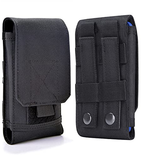 Universal Tactical Molle Holster Army Mobile Phone Belt Pouch edc Security Pack Carry Accessory Kit Waist Bag Case Compatible iPhone 13 PRO X XS Max XR 7 8 6/6s Plus Samsung Galaxy S10 S9 S8 Plus
