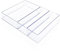 Lilly Things ANTIRUTSCH Schubladen Ordnungssystem (transparent) Schubladen Organizer Schubladeneinsatz Aufbewahrungsbox für Make-Up Kosmetik Schminktisch Schreibtisch Büro Bad Küche (3-teilig B)