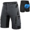 Cycorld MTB Hose Herren Radhose, Schnelltrocknend Mountainbike Hose Fahrradhose mit 4D Sitzpolster, Elastische Outdoor Sport Herren Radlerhose MTB Bike Shorts (Neu-Grau mit Unterwäsche, L)