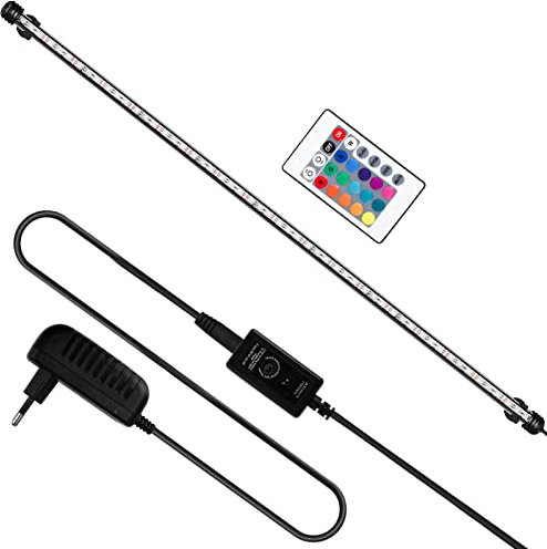 Yakimz Aquarium Lampe LED RGB 9W, Beleuchtung für Aquarien LED, Aquarium-Licht, IP67 Wasserdicht, Universal Fit Aquarium Lamp, für Fisch Tank, Pflanzen Aquarium, EU Stecker