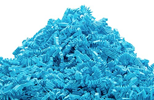 YOTEI SPIRIT® 10kg Papier Turquoise Déchiqueté pour Cadeau – Frisure pour Emballage, Paniers, et Boîtes – Remplissage Boite Cadeau, Calage Carton (Turquoise, 10kg)