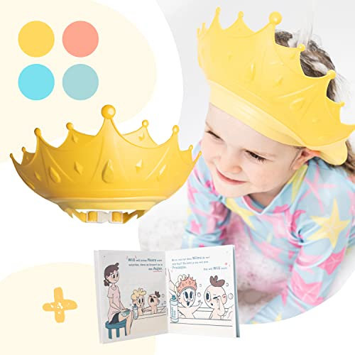 Windelstürmer® – Duschhaube Kinder –- eine Duschhaube für sorgenfreies Haare waschen Kinderschutz (Gelb)