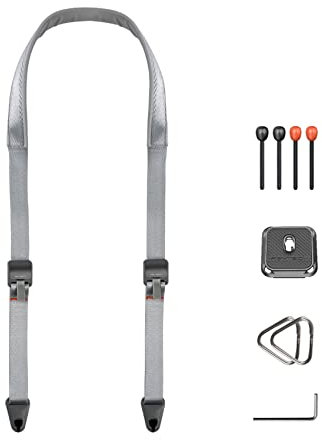 PGYTECH Kamera Schultergurt Breit Kameragurte für Fotografen 110-152 CM Verstellbarer Schnellverschluss Kamera Nackengurt für DSLR SLR, Steingrau