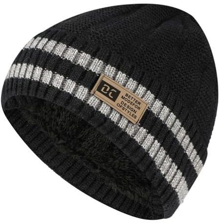 TAGVO Gorro Beanie de Lana para Hombre y Mujer, Gorro de Punto Elástico Estilo Beanie Hat Invierno, Gorro Térmico para Unisex Adulto Gorro Outdoor para Esquiar Correr Ciclismo Senderismo