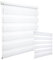 WOLTU 2 Stück Doppelrollo Klemmfix ohne Bohren Duo Rollo Klemmrollo für Fenster mit Klemmträger, Fensterrollo Lichtdurchlässig & Verdunkelnd Wandmontage, Weiß 85x150 cm (Stoffbreite 81 cm)