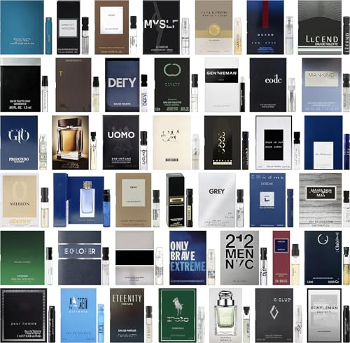 JRoBeauty High End Assorted Selection Designer Fragrance Cologne Sampler Set for Men - (Pack of 10 Sample Vials)