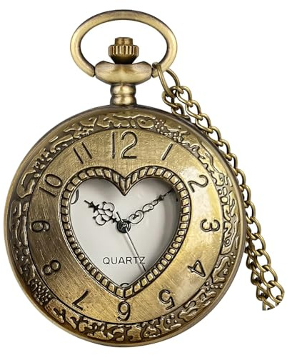 Fogitbok Vintage Pocket Watch with Chain for Men Necklace Watches for Women