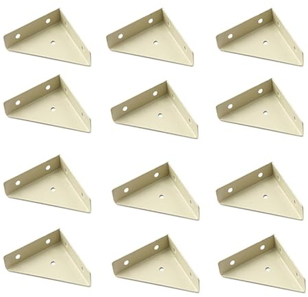 Floatdream 12 stycken hörnhörnhörn, hörnhörn, metall, svart, hörnanslutning, hörnfäste, för stabilisering av sängar, bord, klädskåp, skåp och mer