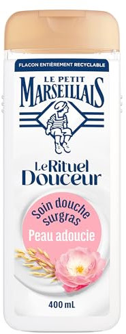 Le Petit Marseillais – Cuidado de ducha Surgras Parfum Leche de Avena & Rose – Le Ritual Douceur (frasco de 400 ml) – Crema de ducha nutrición intensa